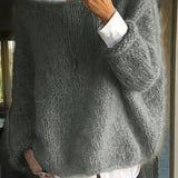 Women's Crew Neck Jumper – Relaxed Fit Everyday Knitted Top