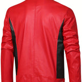 Men's Moto Style Jacket – Stand Collar Casual Biker Outerwear