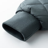 Men's Quilted Bomber Jacket - Fleece-Lined Ribbed Trim Layer