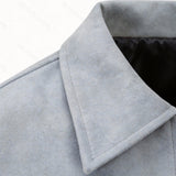 Men's Relaxed-Fit Collared Utility Jacket - Pocketed Layer