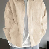 Men's Corduroy Jacket – Long Sleeve Classic Textured Casual Layer