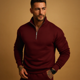 Men's Half Zip Knitted Sweater | Comfort Meets Classic Style