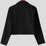 Men's Cropped Zip Jacket – Short Structured Casual Bomber Style