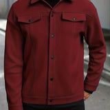 Men's Snap Button Jacket – Modern Casual Lightweight Overshirt