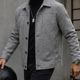 Men's Tailored Everyday Jacket - Button-Front Casual Layer