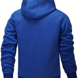 Men's Hooded Fleece-Lined Zip-Up Jacket - Cosy Winter Layer