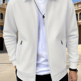 Men's Textured Zip Jacket – Lightweight Modern Casual Layer