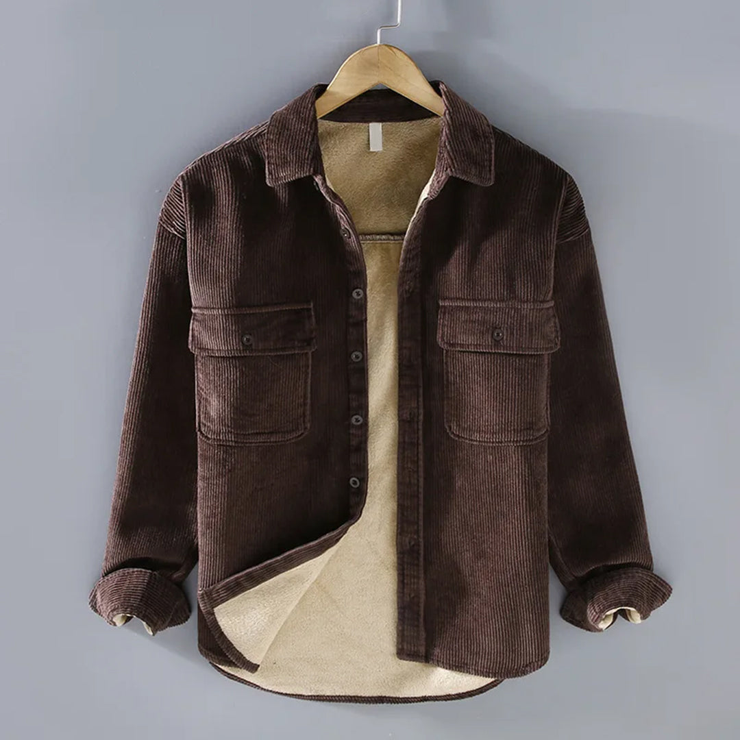 Men's Ribbed Knit Cardigan – Button-Front Warm Casual Style