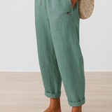 Women's Straight-Leg Trousers with Side Pockets | Comfortable Everyday Style