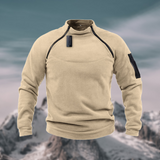 Men's Stand Collar Zip Pullover – Warm Soft Knit Jumper Top