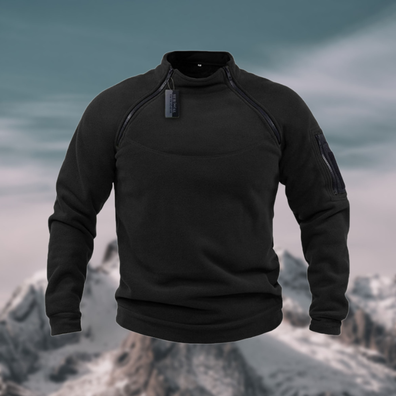 Men's Stand Collar Zip Pullover – Warm Soft Knit Jumper Top