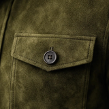 Men's Suede Jacket – Front Pocket Smart Casual Outerwear