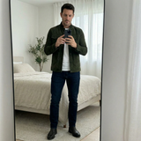 Men's Suede Jacket – Front Pocket Smart Casual Outerwear