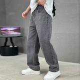 Men's Straight Leg Jeans – Relaxed Wide Fit Casual Denim