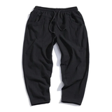 Men's Cropped Wide Leg Trousers – Relaxed Ankle Length Fit