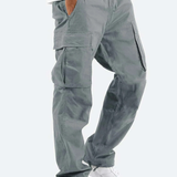 Men's Wide Leg Cargo Trousers – Classic Relaxed Fit Cargo Pants