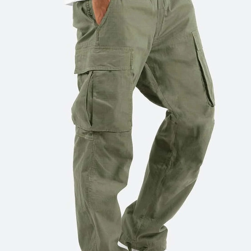 Men's Wide Leg Cargo Trousers – Classic Relaxed Fit Cargo Pants