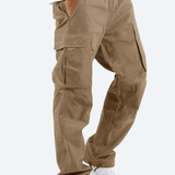 Men's Wide Leg Cargo Trousers – Classic Relaxed Fit Cargo Pants