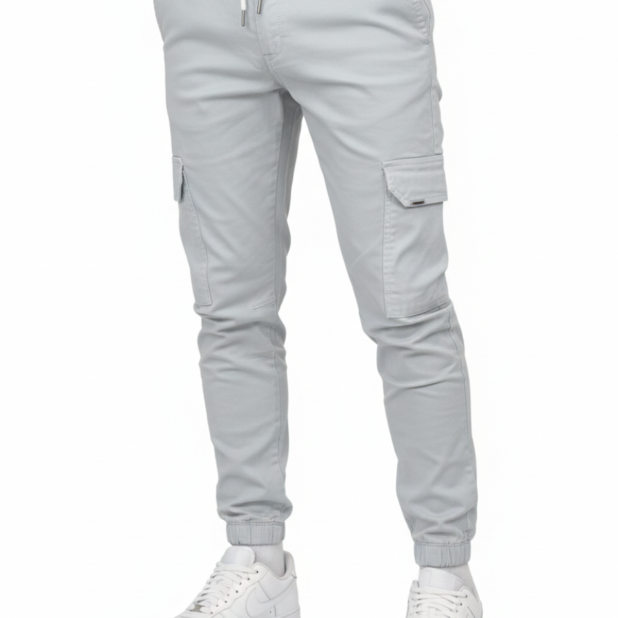 Men's Utility Cargo Trousers – Casual Multi Pocket Work Pants