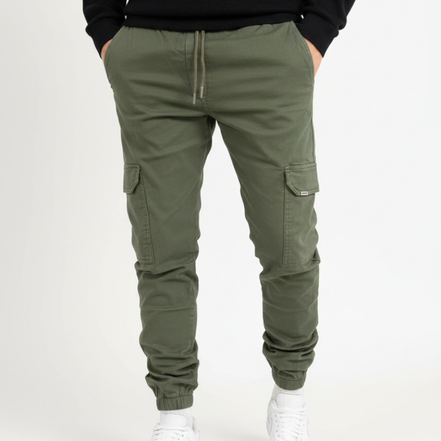 Men's Utility Cargo Trousers – Casual Multi Pocket Work Pants