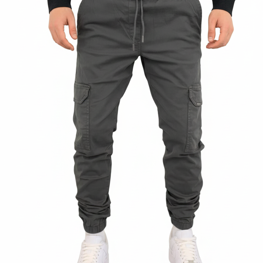 Men's Utility Cargo Trousers – Casual Multi Pocket Work Pants