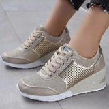 Wedge Lace-Up Sneakers | City-Ready Lift with Everyday Comfort
