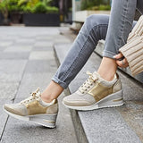 Wedge Lace-Up Sneakers | City-Ready Lift with Everyday Comfort