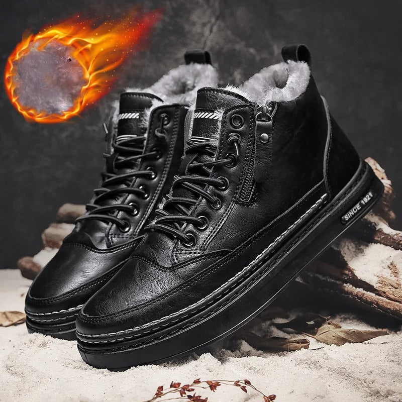 Men's Winter Boots - Fleece Lined Warm Boots for Cold Weather