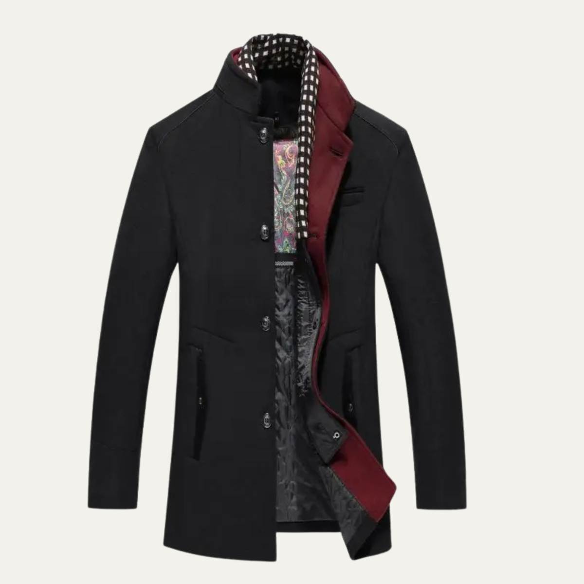 Men's Wool Trench Coat | Smart Casual Elegance
