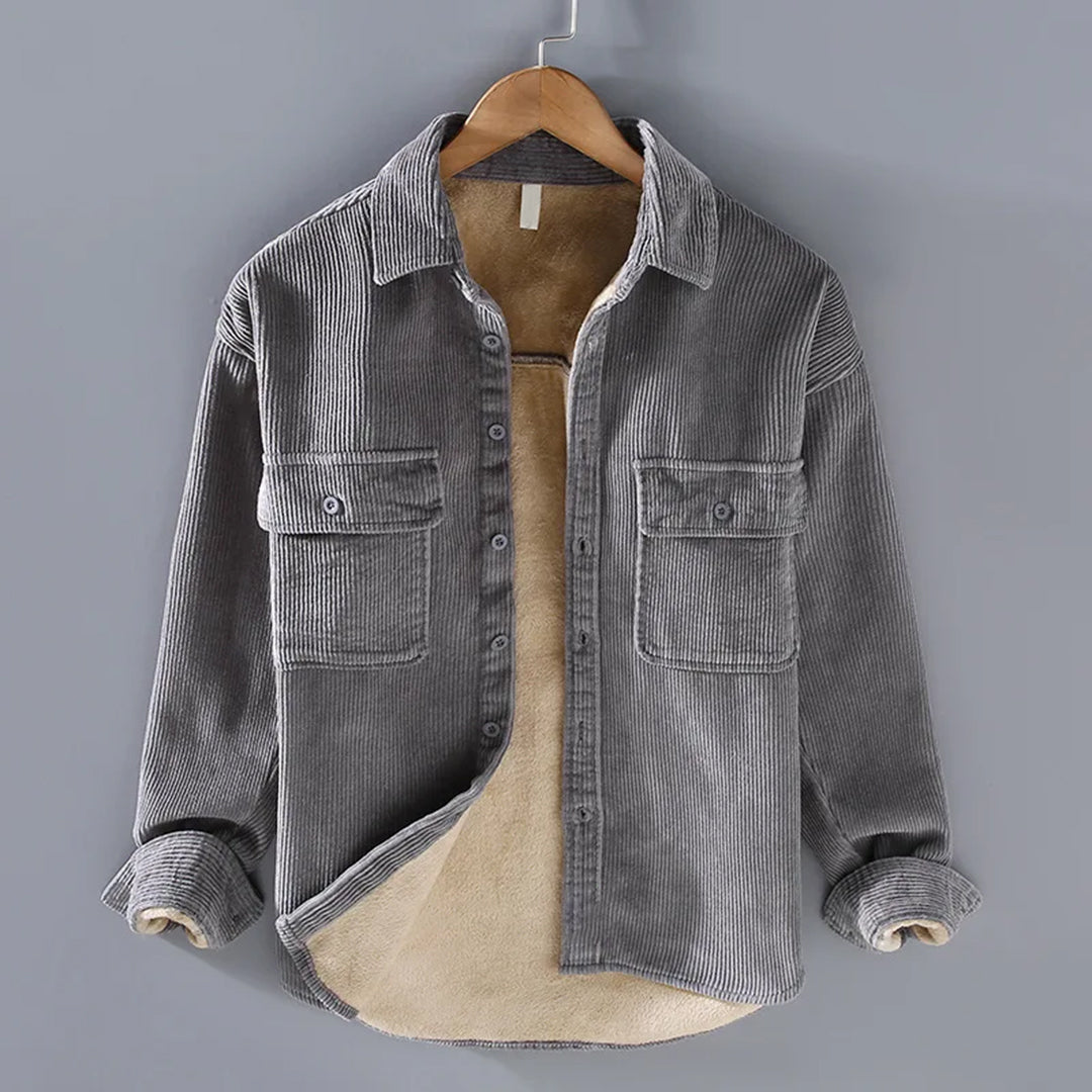 Men's Ribbed Knit Cardigan – Button-Front Warm Casual Style