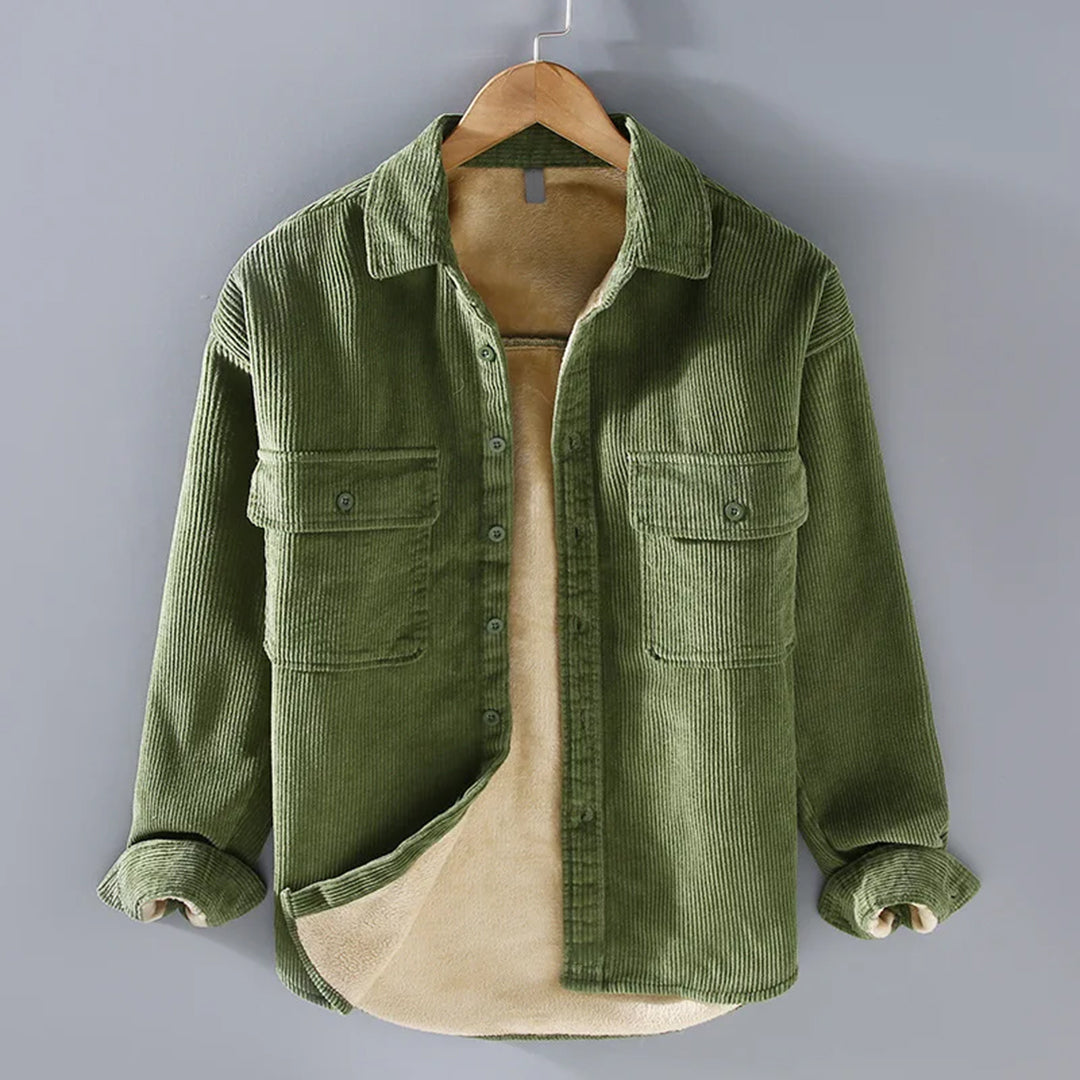 Men's Ribbed Knit Cardigan – Button-Front Warm Casual Style