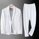 Men's Elegant Linen Two-Piece Set | Sophisticated Summer Style