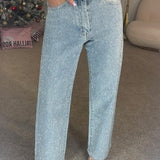 High-Waisted Straight-Leg Light Blue Jeans | Shape That Stays, Style That Shines