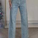 High-Waisted Straight-Leg Light Blue Jeans | Shape That Stays, Style That Shines