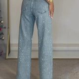 High-Waisted Straight-Leg Light Blue Jeans | Shape That Stays, Style That Shines
