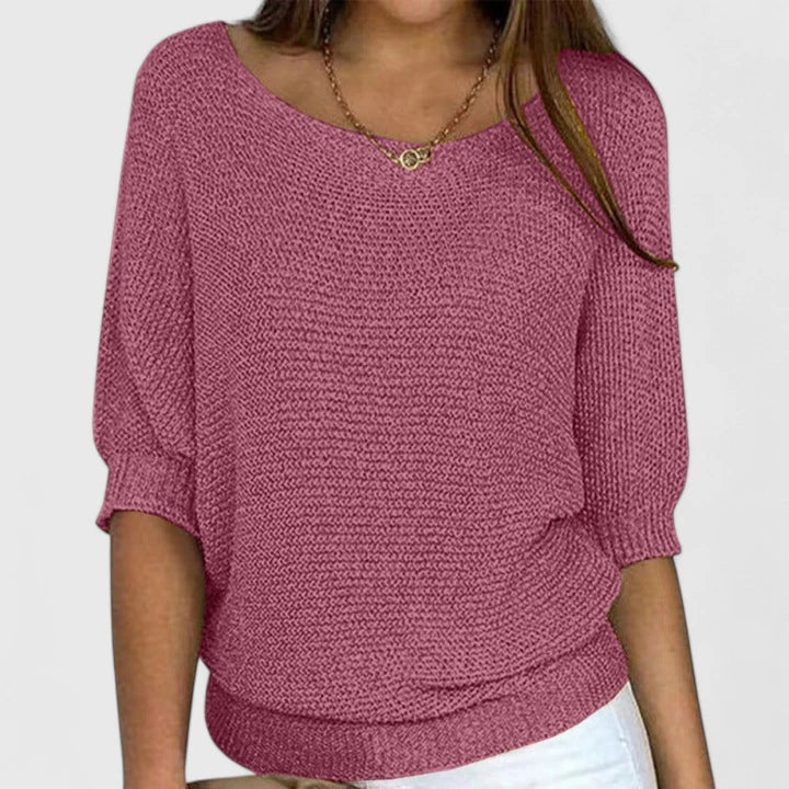 Women's Batwing Sleeve Jumper – Soft Knit Relaxed Pullover