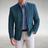 Men's Textured Button Cardigan - Tailored Fit Layering Piece