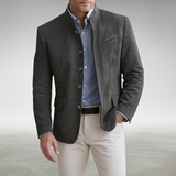 Men's Textured Button Cardigan - Tailored Fit Layering Piece
