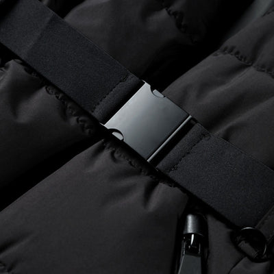 Belted Puffer Jacket Warm Quilted Coat with Waist Belt