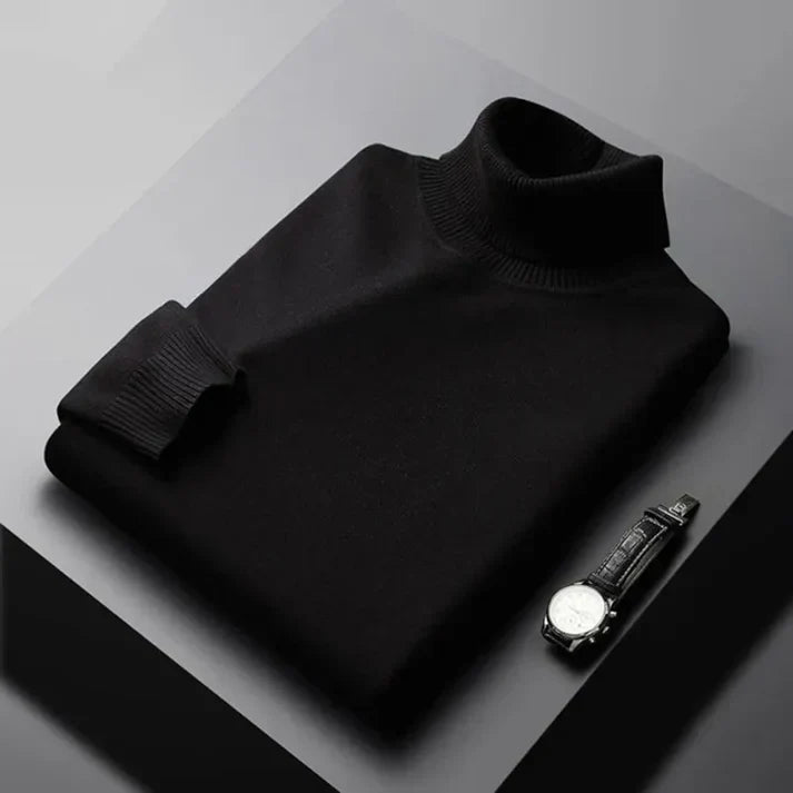Men's Turtleneck Sweater – Roll Neck Knit for Winter