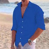Men's Cotton Linen Shirt – Lightweight Button Down Summer Shirt
