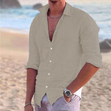 Men's Cotton Linen Shirt – Lightweight Button Down Summer Shirt