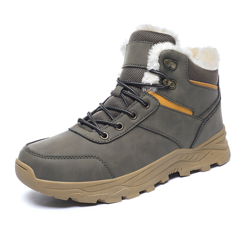 Men's Leather Winter Boots – Water-Resistant Cold Weather Boots
