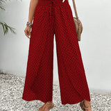 Wide Leg Geometric Print Trousers | Statement Comfort