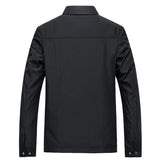 Men's Weather-Resistant Collared Jacket - Full-Zip Casual Layer