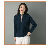 Women's Cable-Knit Zip Cardigan | Cozy Comfort Meets Effortless Style