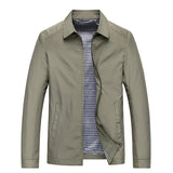 Men's Weather-Resistant Collared Jacket - Full-Zip Casual Layer