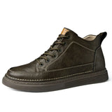 Men's Rugged Lace Up Boots - Urban Industrial Ankle Boots