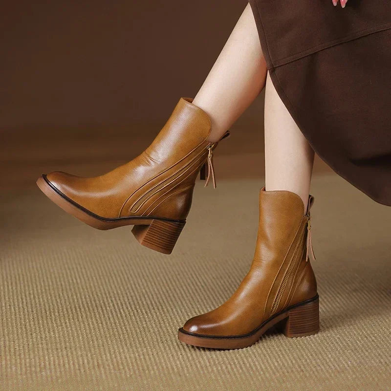 Women's Ankle Boots - Elegant Office to Evening Winter Style