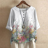 Vintage Floral Blouse | Timeless Feminine Elegance
